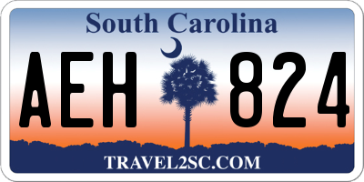 SC license plate AEH824