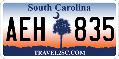 SC license plate AEH835