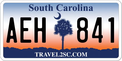 SC license plate AEH841