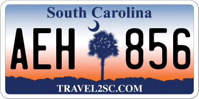 SC license plate AEH856