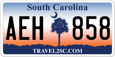 SC license plate AEH858