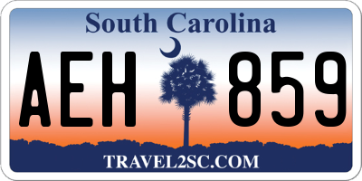 SC license plate AEH859