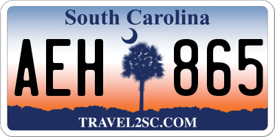 SC license plate AEH865