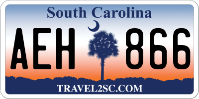 SC license plate AEH866