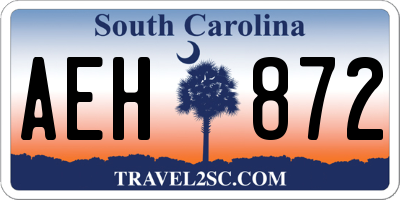 SC license plate AEH872