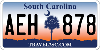 SC license plate AEH878