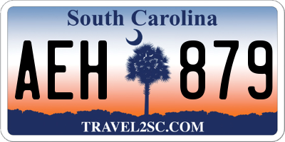 SC license plate AEH879
