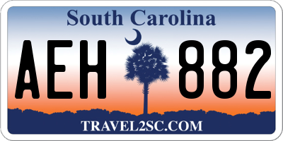 SC license plate AEH882