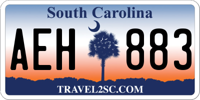SC license plate AEH883