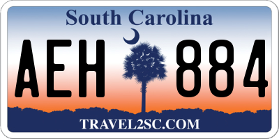 SC license plate AEH884