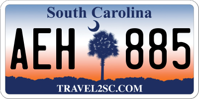 SC license plate AEH885