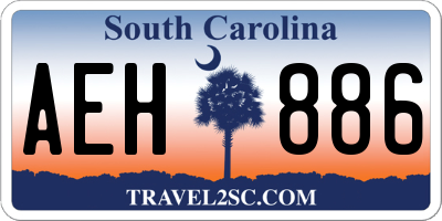 SC license plate AEH886