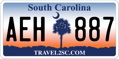 SC license plate AEH887