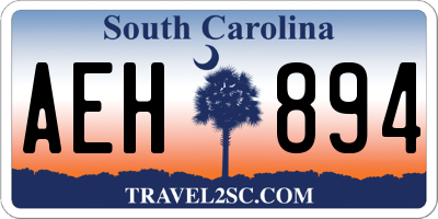 SC license plate AEH894