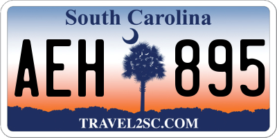 SC license plate AEH895