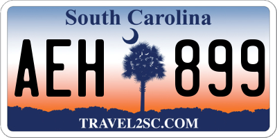 SC license plate AEH899