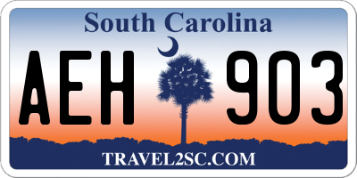 SC license plate AEH903