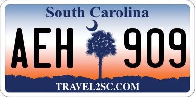 SC license plate AEH909