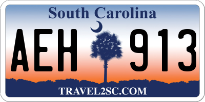 SC license plate AEH913