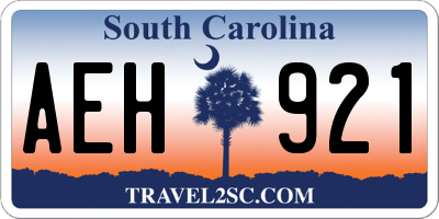 SC license plate AEH921