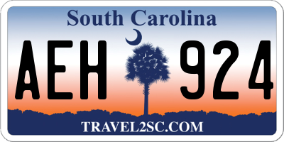 SC license plate AEH924