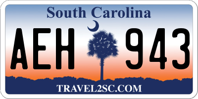 SC license plate AEH943