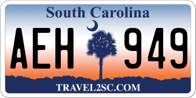 SC license plate AEH949