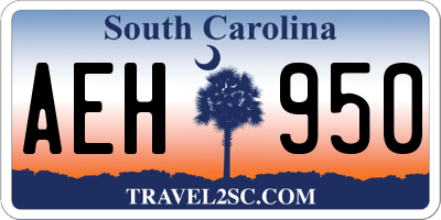 SC license plate AEH950