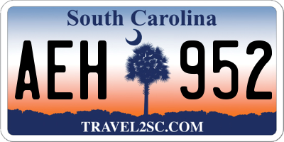 SC license plate AEH952