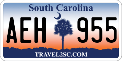 SC license plate AEH955
