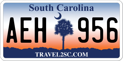 SC license plate AEH956