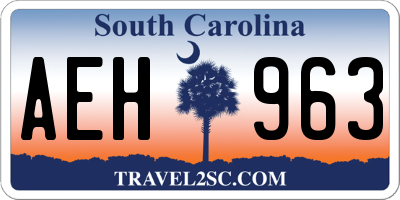 SC license plate AEH963
