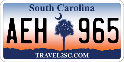 SC license plate AEH965