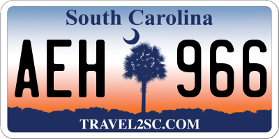 SC license plate AEH966