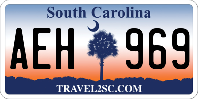 SC license plate AEH969