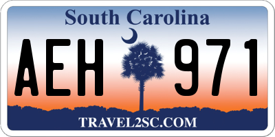 SC license plate AEH971