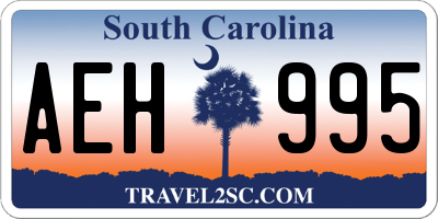 SC license plate AEH995
