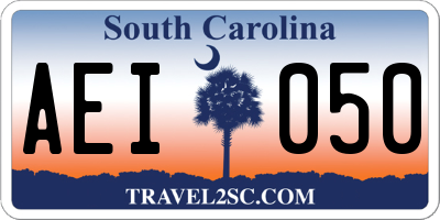 SC license plate AEI050