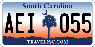 SC license plate AEI055
