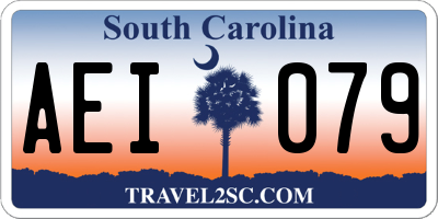 SC license plate AEI079