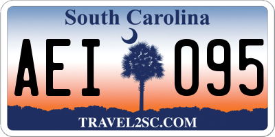 SC license plate AEI095