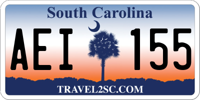 SC license plate AEI155