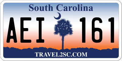 SC license plate AEI161