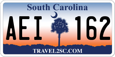 SC license plate AEI162
