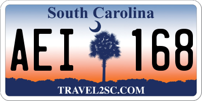 SC license plate AEI168