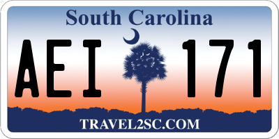 SC license plate AEI171