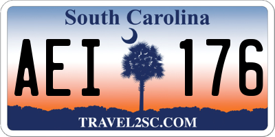SC license plate AEI176