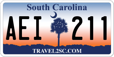 SC license plate AEI211