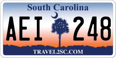 SC license plate AEI248