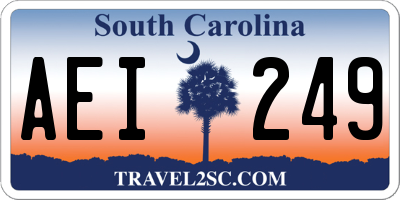 SC license plate AEI249